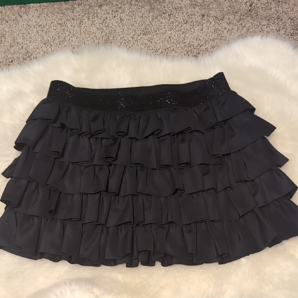 Ralph Lauren Black Layered Mini Skirt